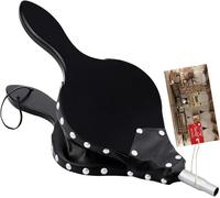 Indoor Fireplace Bellows 16"" x 6.5"" Large Wood Blower with Hanging Strap,Long Handle,Metal Nozzle,Great Tool for Fireplace,Fireplace,Wood Stove,BBQ