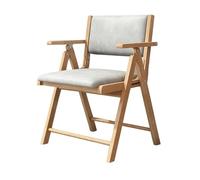 Indoor Folding Chair with Backrest - Confortable Padded Wooden Stool, Foldable & Space-Saving, Design ergonomique pour invités, visiteurs, conférences et événements