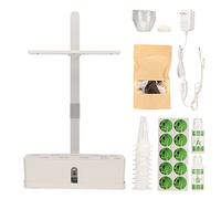 Indoor Garden Plant Germination Kit with LED Grow Light,Hydroponics Growing System, 2.5L Water Cycle, Auto Timer, Height Adjustable, Herb Garden Kit for Family Gardening Planter