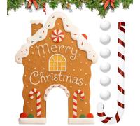 Indoor Golf Game - Réutilisable Funny Christmas - Holiday Gingerbread Golf Set Party Games - For Teens Adults Family Living Room Outdoor Party Gatherings Events Celebration