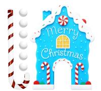 Indoor Golf Game - Réutilisable Funny Christmas - Holiday Gingerbread Golf Set Party Games - For Teens Adults Family Living Room Outdoor Party Gatherings Events Celebration