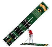 Indoor Golf Practice Mat - Mini Golf Putting Mat, Portable Foldable Green with Ball Return and Target Cups, Home Office Or Garage Use, Training Equipment for Stroke, Putt and Swing Accuracy