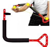 Indoor Golf Swing Trainer - Corrector for Swing Plane and Arm Rotation, Portable Golf Training Aid for Men (Right/Left Handed)(Red)