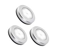 Indoor Motion Sensor Night Light, Battery Operated LED Motion Sensor Night Light for Stairs, LED Lighting Auto ON/OFF 3M Adhesive (3pcs, Cool White)