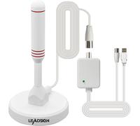 Indoor Outdoor Amplified Antenna with Powerful Magnetic Base for Smart TV-Digital Signal,Long Range Reception Over 194km