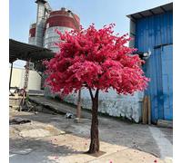 Indoor/Outdoor Artificial Bougainvillea Tree - Realistic Wood Trunk & Weather-Resistant Blossoms, Great for Patio & Garden, Perfect for Holiday Decor(1.2mx1m)