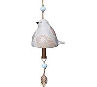 Indoor Outdoor Handcrafted Resin Wind Chime,Memorial and Spiritual Bird Gift,Cardinal Bluebird Goldfinch Hummingbird Home Garden Decoration (White)