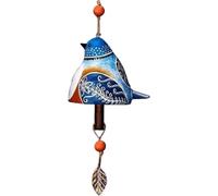 Indoor Outdoor Handcrafted Resin Wind Chime,Memorial and Spiritual Bird Gift,Cardinal Bluebird Goldfinch Hummingbird Home Garden Decoration (Blue)
