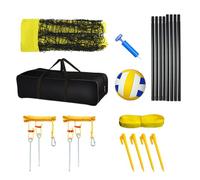 Indoor Outdoor Volleyball Poles, Net Complete, Kit with Metal Poles Volleyball, Carry Bag Professional Beach Park, for Garden Beach Lawn Outdoor Sports