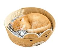 Indoor Pet House- Woven Washable Bed, Pet Sleeping Nest with Soft Comfortable Cushion, Cat Shelter, Animal Bed, Cat House for Indoor Home Porch Balcony Garden Yard Barn Courtyards