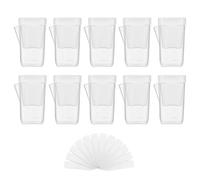 Indoor Plant Pot | 10 Pieces Transparent Self-Watering Plant Planter - Space-Saving Pots For Indoor - For Semi-Hydro Propagation Cuttings Seedlings African Violets Balcony Bedroom Living Room