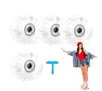 Indoor Skating Wheels, Light-Up Roller Skate Wheels, Wear-Resistant Skate Wheels, High Elasticity Skate Wheels, Roller Skate Replacement Wheels, Double Row Skate Wheels, for Double Row Skating