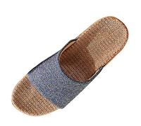 Indoor Slip Fashion Slippers Beach on Casual Linen Shoes Men's Slides Home Men's Pantoufle Pantoufles pour Hommes Intérieur Et Extérieur Lavables
