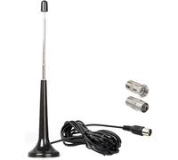 Indoor Telescopic FM Dab Antenna with Magnetic Base + 3 m Extension Cable for Receiving Stereo Radio Tuner Portable Radio and Hi-Fi Receiver
