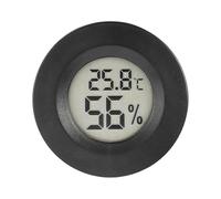 Indoor Temperature Sensor Hygrometer, Round Digital Humidity Gauge, Temperature and Humidity Meter with LCD Display, Digital Gauge with High Accuracy, Guitar Case Monitor for Tanks Musical Instruments