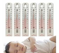 Indoor Thermometer Pack - Accurate Home Temperature Gauges, ℉&℃ Display Device, 6 Piece Household Temperature Measurement Kit, Reliable Monitoring System For Garage Patio Garden Greenhouse