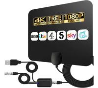 Indoor TV Antenna for Local Channels Amplified 4K HD Digital HDTV Antenna with Signal Amplifier Long Reception 360° Support All TV Types.[Q23]