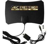 Indoor TV Antenna for Local Channels Amplified 4K HD Digital HDTV Antenna with Signal Amplifier Long Reception 360° Support All TV Types