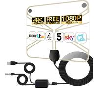 Indoor TV Antenna for Local Channels Amplified 4K HD Digital HDTV Antenna with Signal Amplifier Long Reception 360° Support All TV Types.[Q24]