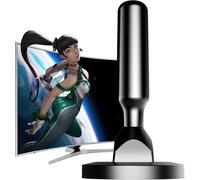 Indoor TV Antenna with Magnetic Base-360° Reception-Compatible with 4K UHD/TNT HD-3M Coaxial Cable-DTT Antenna No Subscription for Smart TV