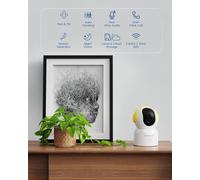 Indoor WiFi IP Camera 2K(3MP) HD Surveillance Camera with Human/Motion Detection,Night Vision,Two-Way Audio Compatible with Alexa for Baby/Pets