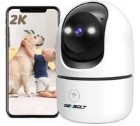 Indoor Wifi Surveillance Camera, 360° Cctv Security Ip Camera With Intelligent Human Detection And Siren, Baby Monitor With Color Night Vision And Audio Alarm