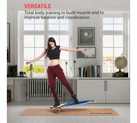 Indoorboard Wave planche d'équilibre + tapis + rouleau bois / liège