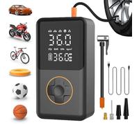 INDOTEAM Compresseur d'air de gonflage de pneus | Compresseur de gonflage de pneus de voiture avec manomètre sans fil batterie électrique intelligente double affichage | Pompe de gonflage numérique