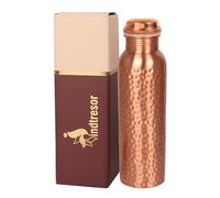 INDTRESOR Bouteille d'eau en cuivre pur - Fabriquée à la main - Avantages pour la santé de l'Ayurveda - Grande taille 963,9 g - Anti-fuite, facile à transporter pour le sport, le fitness, le yoga