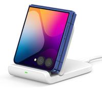 Induction Charger For Samsung Galaxy Z Flip 7, Wireless Charger For Galaxy Z Flip 7 Fe/6/5/4/3, Motorola Razr 60/50/40/Ultra, 501s (Foldable) (White)