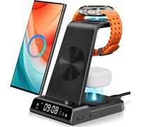 Induction Charger For Samsung S25 Ultra, 3 In 1 Wireless Charging Station For Galaxy S25/S24 Ultra/S23+/Z Fold 6/Z Flip 6, Charger For Galaxy Watch 7/6/6 Classic/Buds 3/Pro