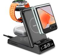 Induction Charger For Samsung Z Flip 7/7 Fe/Watch Ultra, 3 In 1 Charging Station For Galaxy Z Flip7/6/5/4/3/2, Galaxy Watch 7/6/5/5 Pro/4/3, Galaxy Buds 3 Pro/Buds 3, 703f (No Adapter)