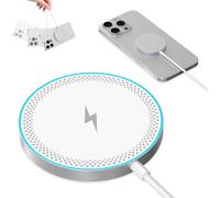 Induction Charger,Mag-Safe Wire Charger Apple Mag-Safe Fast Charger For Iphone 16/15/14/13/12 Series,Wireless Magnetic Charging Stand For Airpods 3/2/Pro,2 Pack