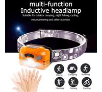 Induction Phare Mené Rechargeable D'usb 1500mah 5 Vitesses 800lm Extérieur Lampe Frontale Étanche Lampe De Poche Pour La Pêche De Camping