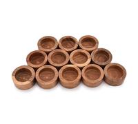 Indus Lifespace Acacia Wood Tealight Candle Holder for Wedding, Party, Birthday, Holiday, Home Decoration (5.71cm x 5.71cm x 2.54cm), (Set of 12)