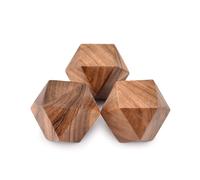 Indus Lifespace Lot de 3 boules décoratives en bois d'acacia pour centre de table ou usage individuel, idéal pour une utilisation dans le salon, la salle à manger, la décoration d'intérieur (7,62 cm x