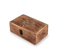 Indus Lifespace Rakhi cadeau pour soeur pays Style bijoux en bois bijou boîte souvenir organisateur de stockage avec sculpté à la main conception celtique