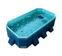 INDUSTEX Piscine Pliable Foldable Pool, Piscine pour Enfants et Adultes Portable, Amovible, Baignoire - N'inclut Pas Les Composants (Mesure Interne 253 x 133 x 50 cm)