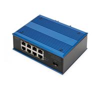 Industrial 8+1 -Port Gigabit Ethernet PoE Switch Unmanaged, 8 RJ45 Ports 10/100/1000 Mbits