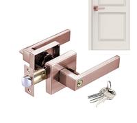 Industrial Entry Door Handle, Interior Privacy Handleset, Efficient with Smooth Mechanical Turn, Reinforced Solid Zinc Alloy, Protective Finish with Sl esign, Locking Tool for Home and Office