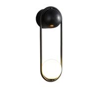 Industrial G9 Base Wall Sconces with Milk Glass Shade Brushed Brass Lights in Black/Gold Finish, Mounted Lighting Fixtures for Hallway, Restaurant, Bedroom