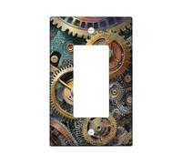 Industrial Gear Plaque de protection pour interrupteur/caches de sortie, mécanisme en bronze rustique pour décoration d'intérieur, plaques murales thermoplastiques, taille standard simple à bascule