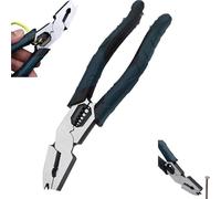 Industrial-Grade Multi-Function Cutting Pliers, 9-In-1 Compound Pliers, 9-In-1 Multi-Functional Plierss Nail Puller/Wire Cutter/Stripper/Crimper-Compound Action Leverage Design (1PC)