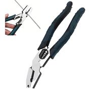 Industrial-Grade Multi-Function Cutting Pliers, 9-In-1 Heavy-Duty Lineman Pliers with Compound Action Leverage, Wire Cutter Stripper Crimper Nail Puller Tool for Home & Industrial Repair (1Pcs)