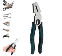 Industrial-Grade Multi-function Cutting Pliers,9-in-1 Multi-Functional Pliers Nail Puller/Wire Cutter/Stripper/Crimper,Easily Cuts Through Thick Steel Wire Ropes, Iron Wires & Cables (1pcs)