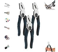 Industrial-Grade Multi-Function Cutting Pliers, 9-in-1 Professional Tool with Compound Action Leverage Design, Heavy-Duty Offset Wire Cutter, Nail Puller, Multi-Purpose Hand Tool(3pcs)