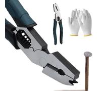 Industrial-Grade Multi-function Cutting Pliers, Heavy-Duty 9-in-1 Multi-functional Pliers Nail Puller with Compound Leverage Design, Easily Cut Through Iron Wires & Cables for Repair (1PCS)
