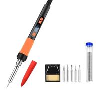 Industrial Grade Welding Pen Repair Tool Set, Cutting and Descaling Laser Welder Machine, 3 In 1 Household High-Power Soldering Pen Set, Adjustable Temperature, LED Screen Display (Orange)