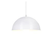 Industrial Home Vintage Large Iron Light Semicircle Metal Pendant Lighting Dome Color Chandeliers Lamp for Kitchen Island Dining Table,E27(White,60cm)