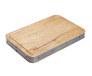 INDUSTRIAL KITCHEN KitchenCraft Planche à Découper en Bois Rectangulaire, 48 x 32 x 5 cm